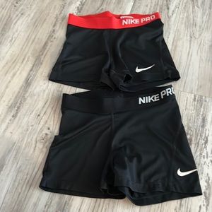 Set of 2  Nike Pro 3" Bike Shorts | Size Small